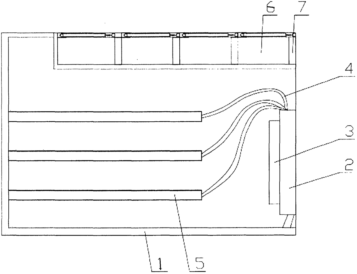 Efficient cooling and dedusting computer shell internal system