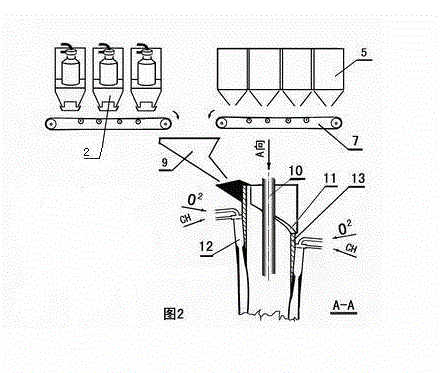 Raw material preheating and shoot charging system of top-blown oxygen steelmaking converter