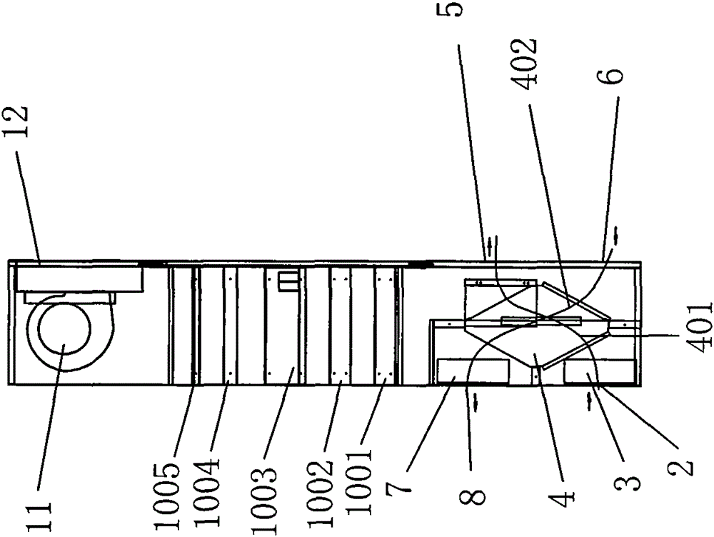 A medical air purifying and disinfecting device and its operating mode