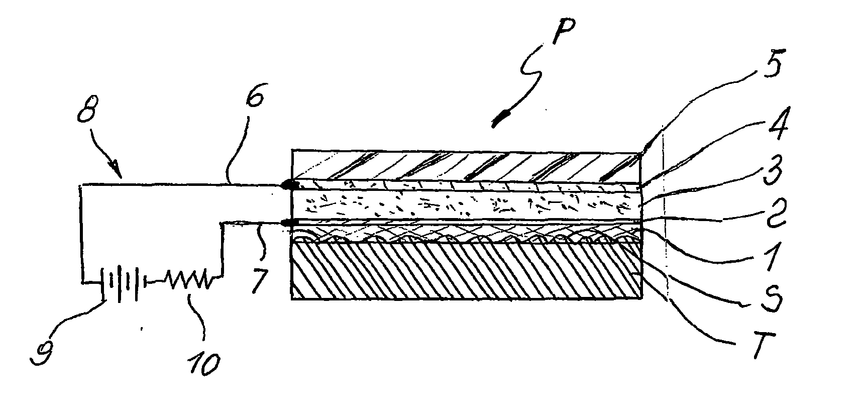Multilayer photovoltaic electric energy generating compound and process for its preparation and application