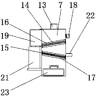 Cleaning device for grain processing