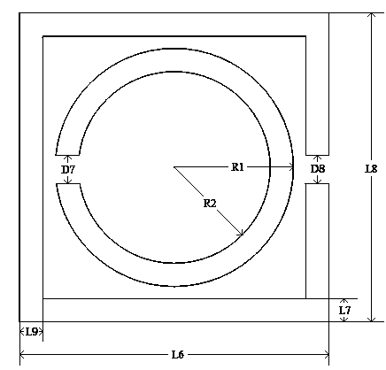 Left-handed-medium-based round moment ring composite pole antenna