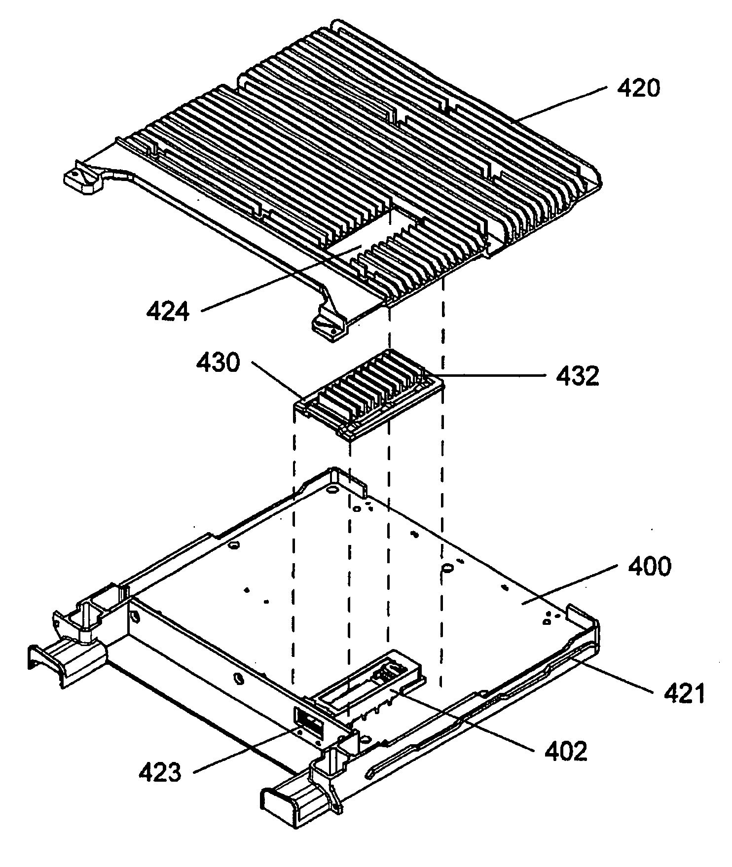 Floating heatsink for removable components