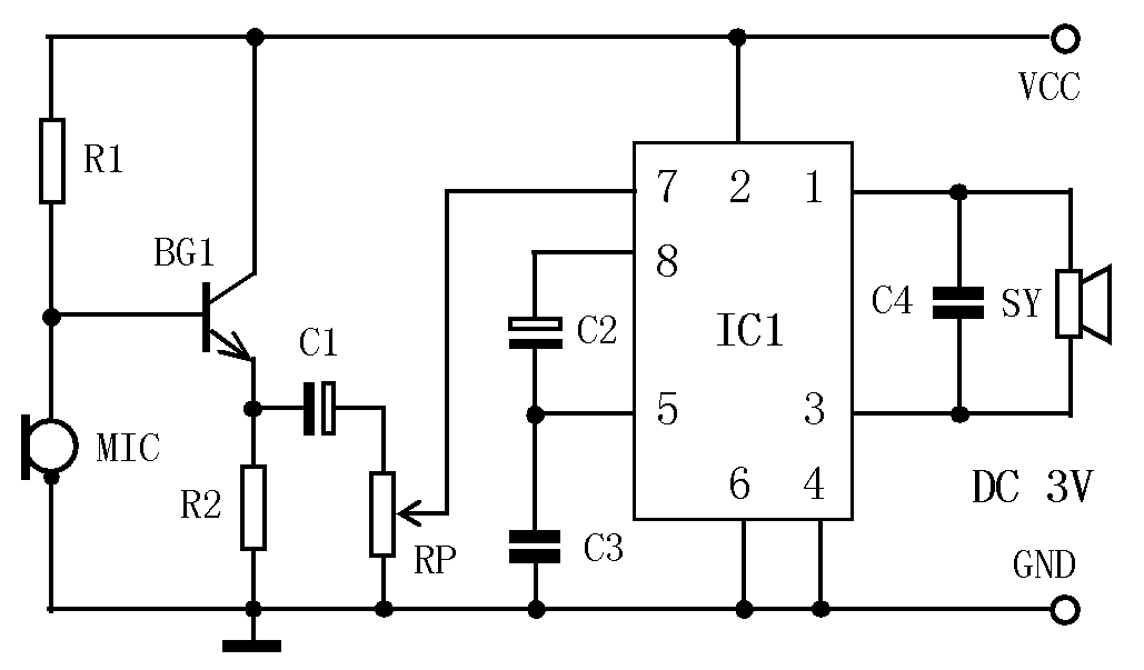 Hearing aid made from monolithic integrated circuit