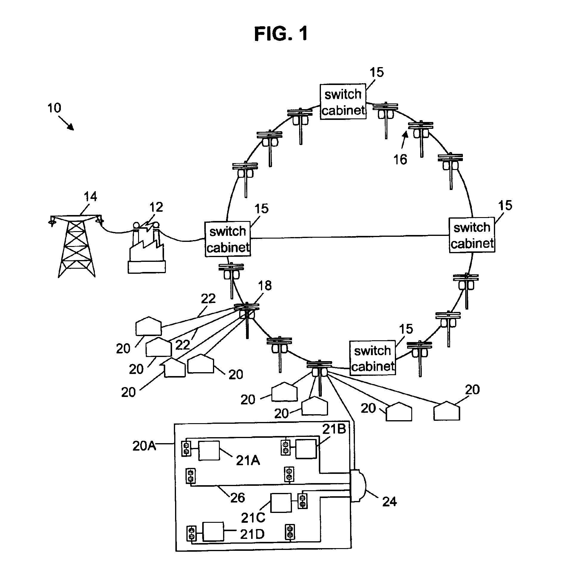 Method and system for modifying modulation of power line communications signals for maximizing data throughput rate