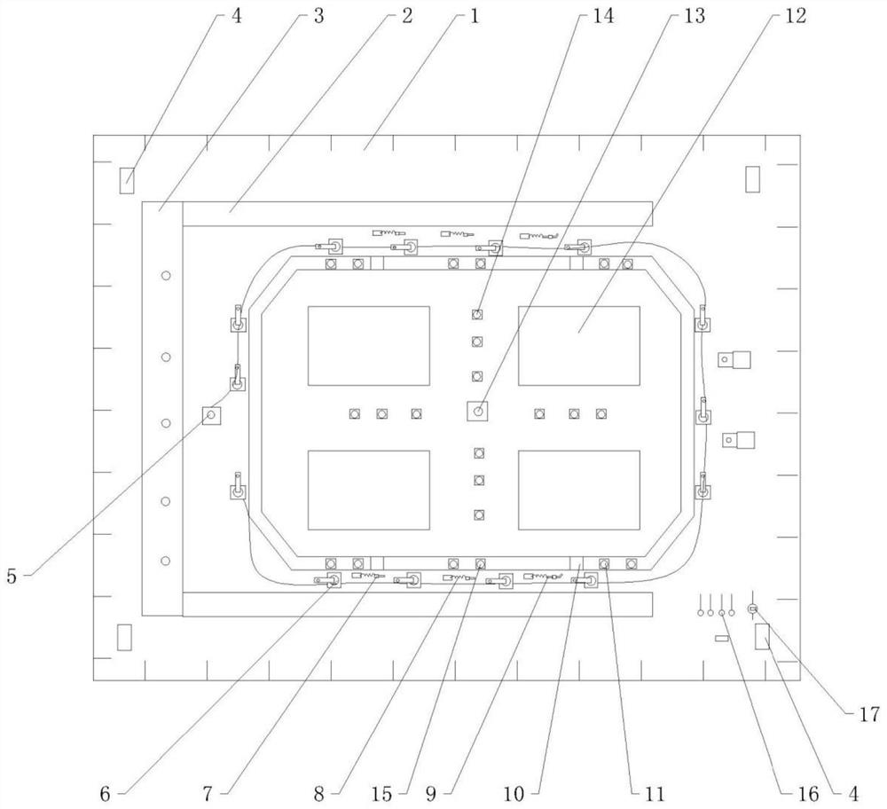 Liquid cooling plate assembly testing fixture