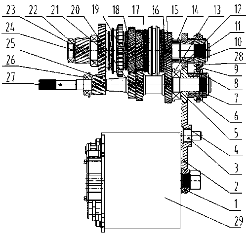 Automotive hybrid power structure based on AMT