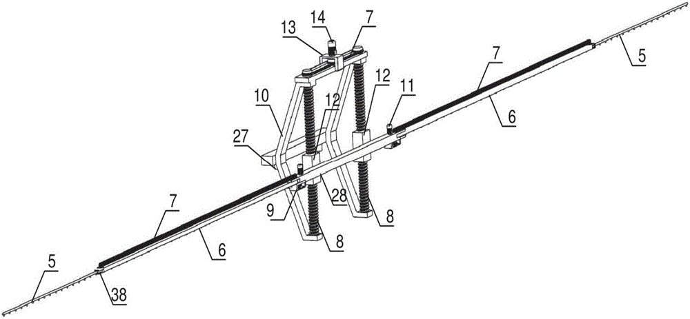 Spray boom assembly and lifting spraying device comprising same