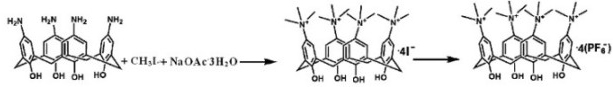 A kind of calixarene derivative and its metal complex as well as their preparation method and application