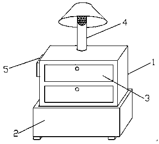 Multifunctional bedside cabinet with intelligent adjustment function