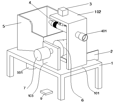 Automatic dissection device for chicken intestines and duck intestines