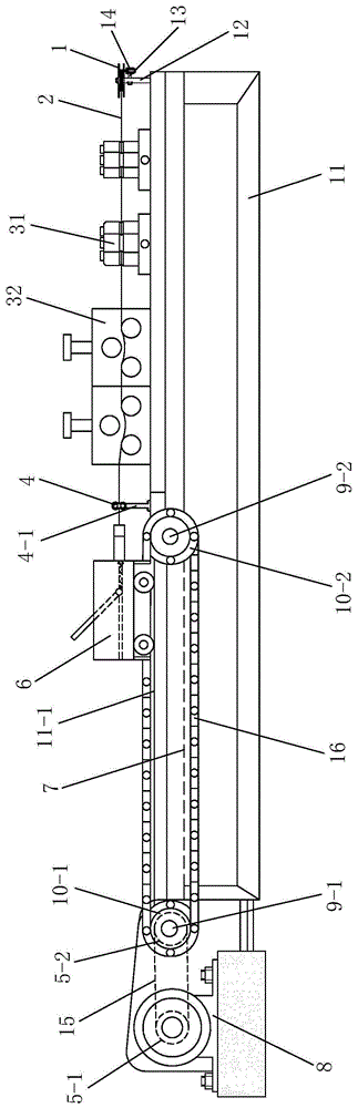 A cu-nb composite wire straightening device