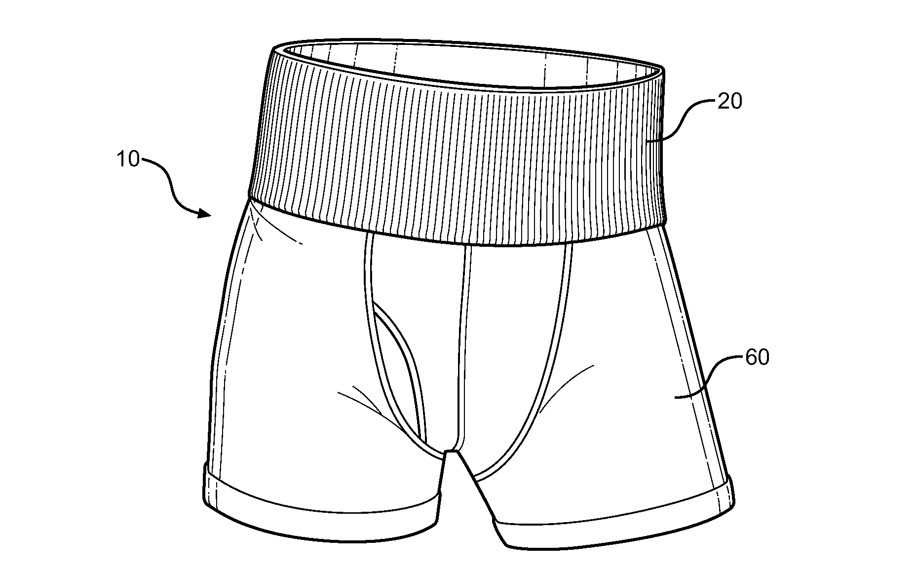 Wide Waistband and Pant Supporting Undergarment