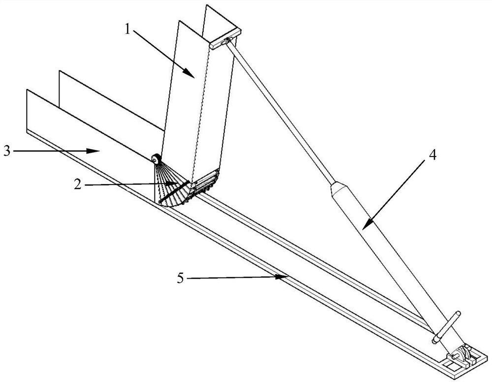 A vertical angle adjustment device for upper chute based on landslide physical model test