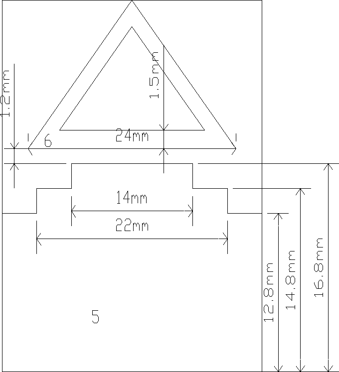 Trapped wave ultra-wide band antenna with triangular groove