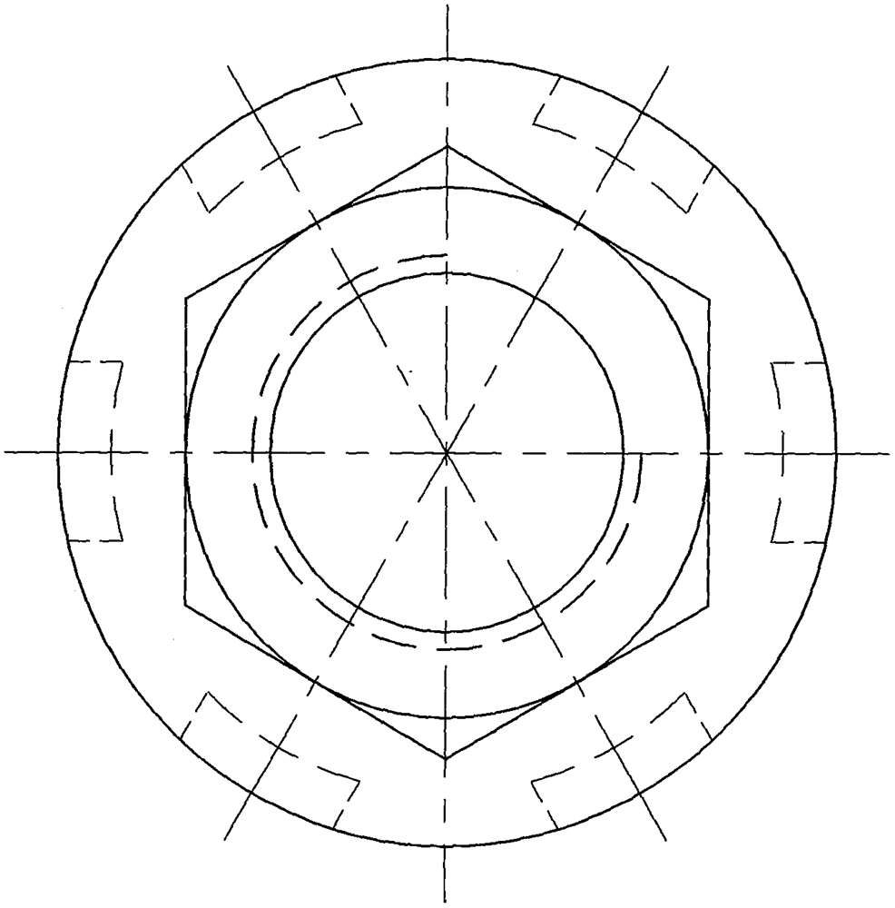 Lockbolt and nut for rectangular, semi-arc and trapezoidal segment skirts of flange
