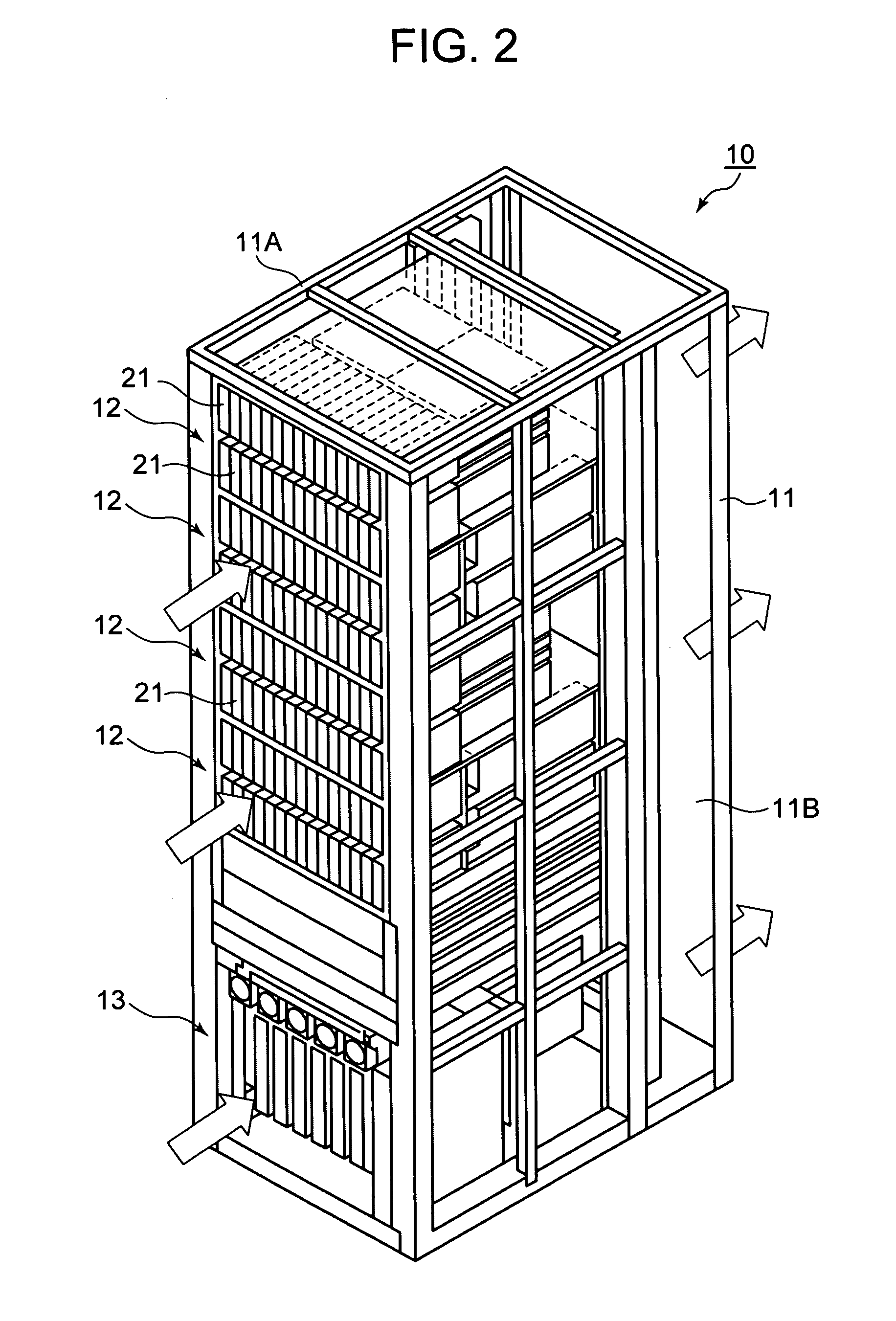 Cooling structure for rackmount-type control device and rack-type storage control device