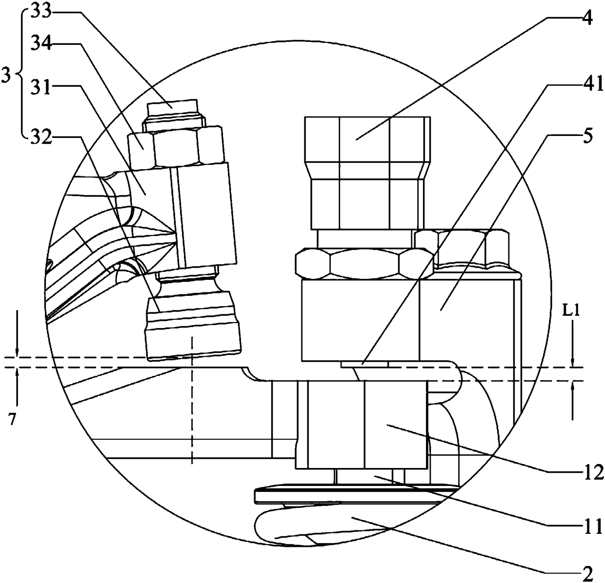 Valve mechanism capable of monitoring valve clearance on line and engine