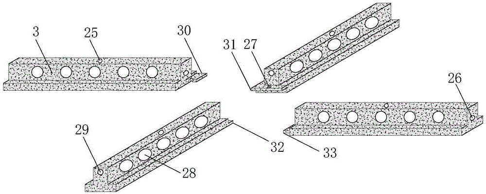 Construction method of cast-in-situ planting type ecological concrete slope protection