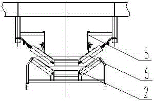 Reversible mobile crown block stockpiling device for coal storage yard