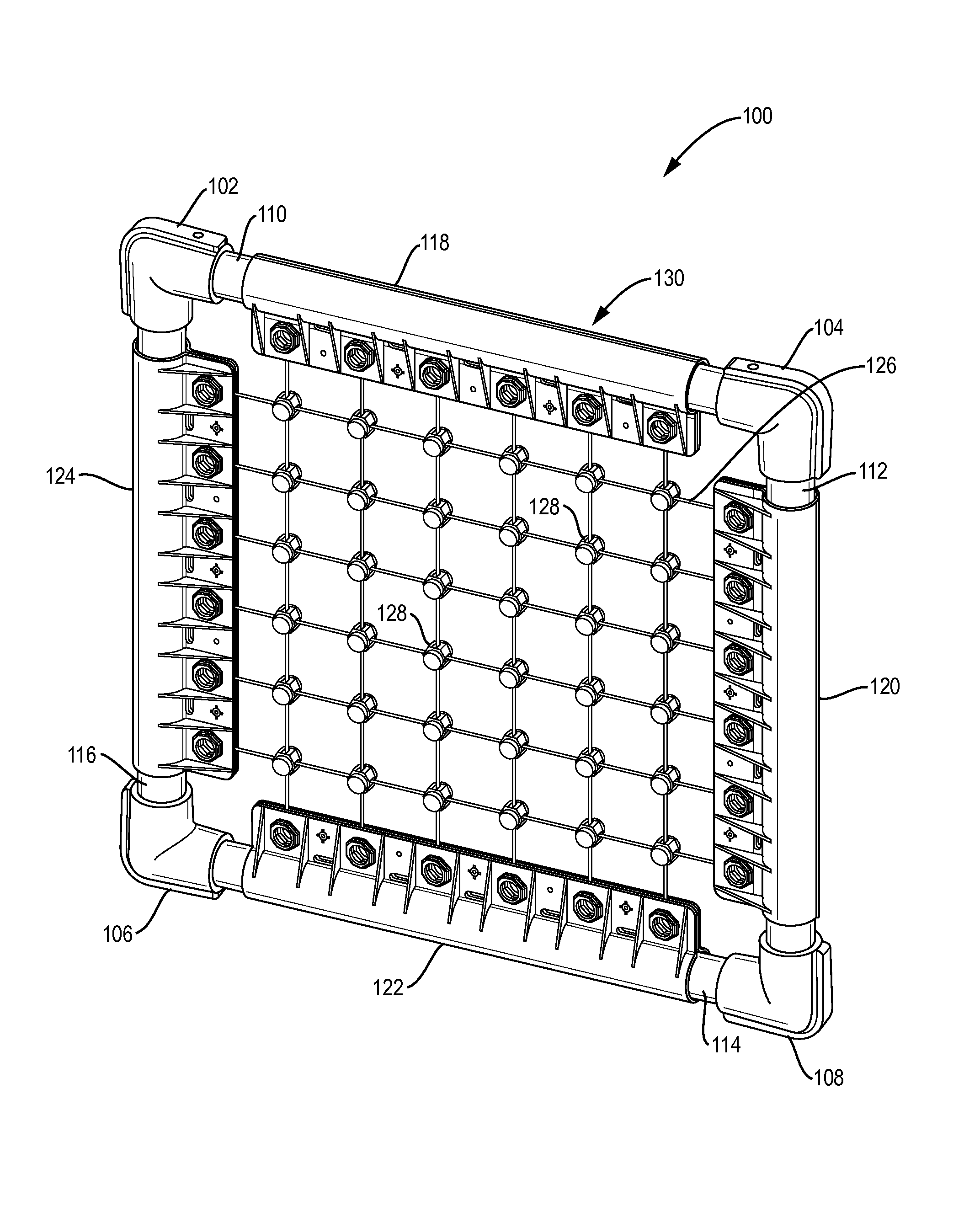 Light weight rocket propelled grenade net protection system and manufacturing process