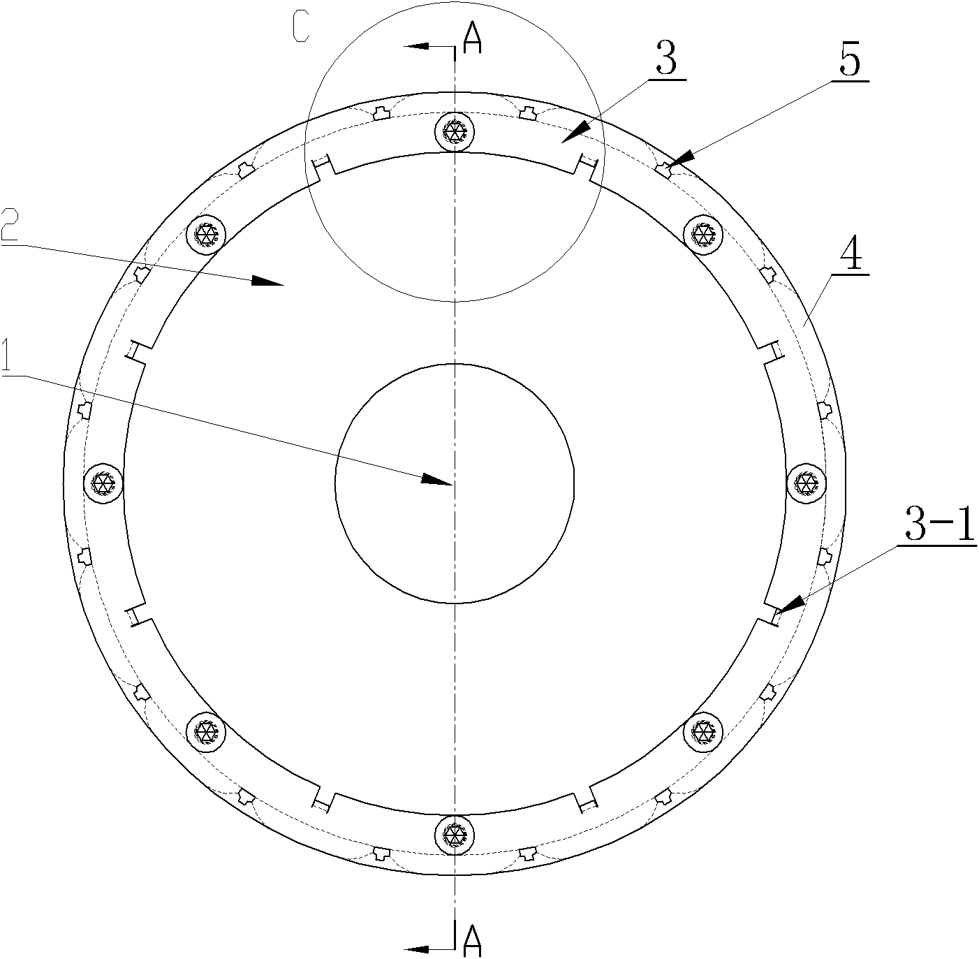 Structure for fixing magnetic poles of permanent magnet motor