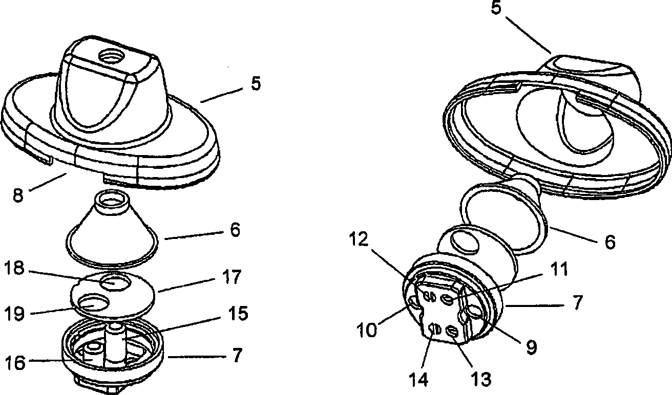 Dry powder inhalation device for the simultaneous administration of more than one medicament