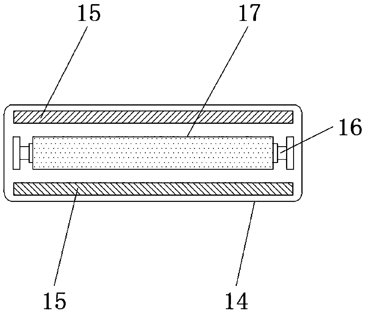 A grinding device for sheet metal that can prevent loosening of materials