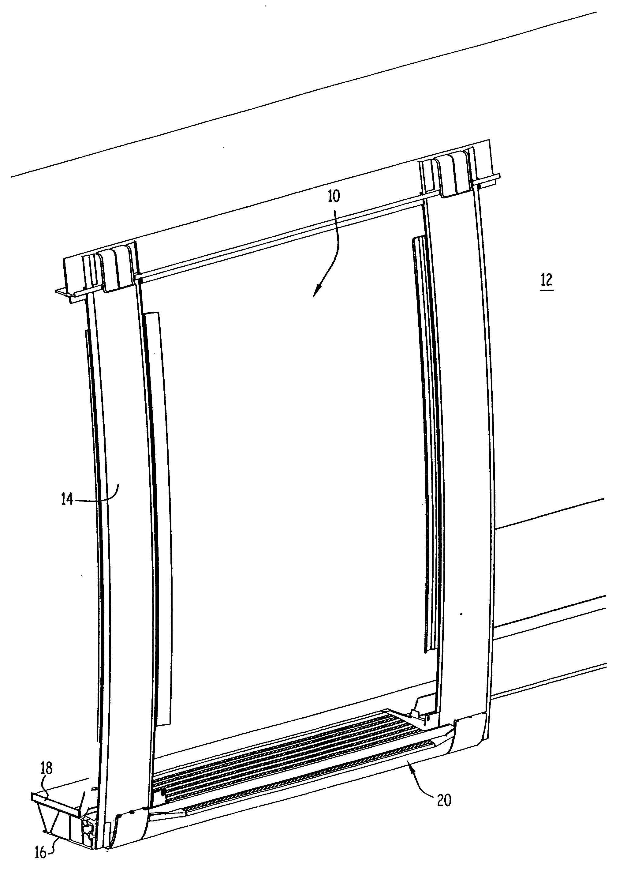 Door threshold for access to the interior of a railway vehicle
