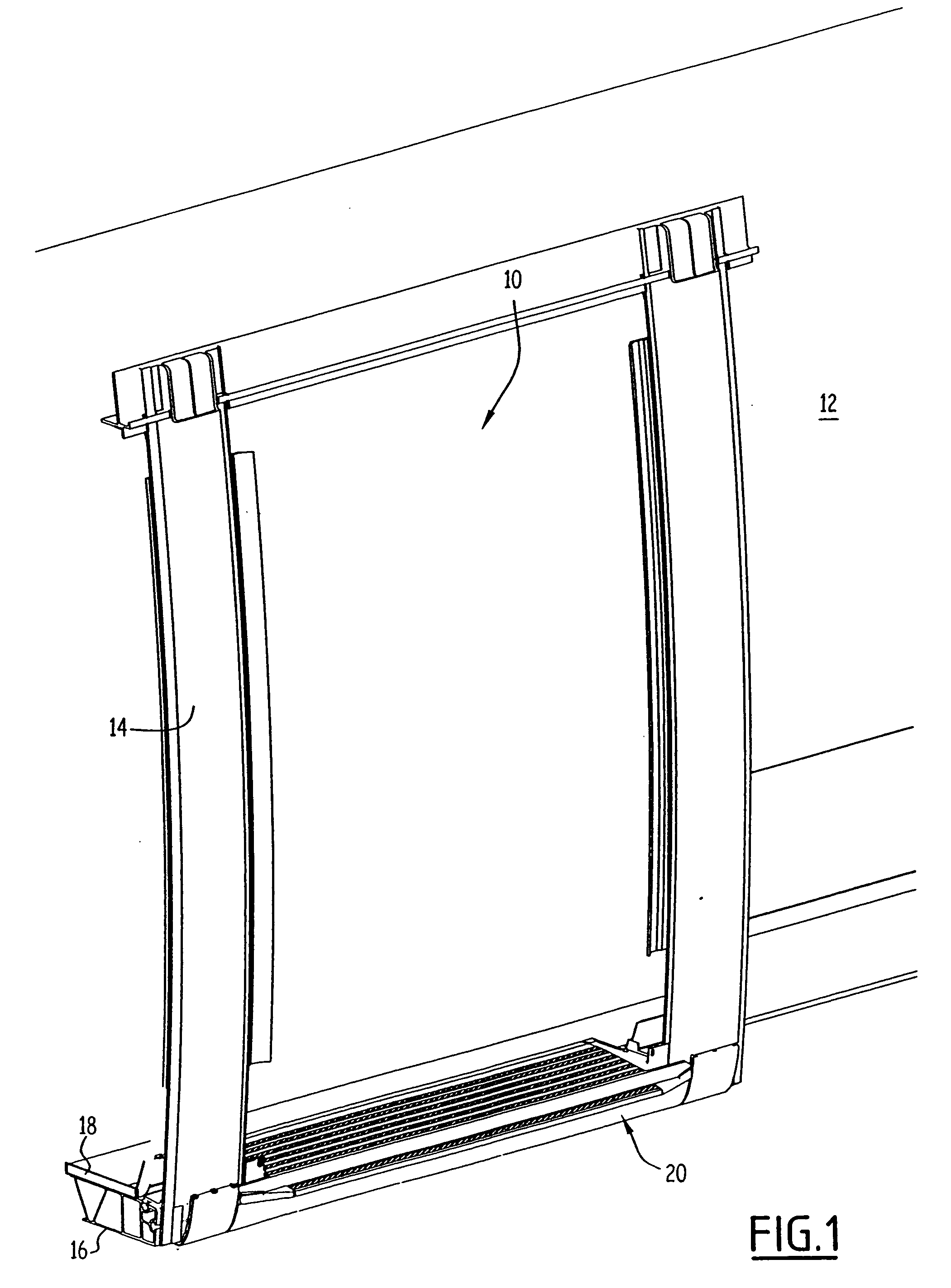 Door threshold for access to the interior of a railway vehicle