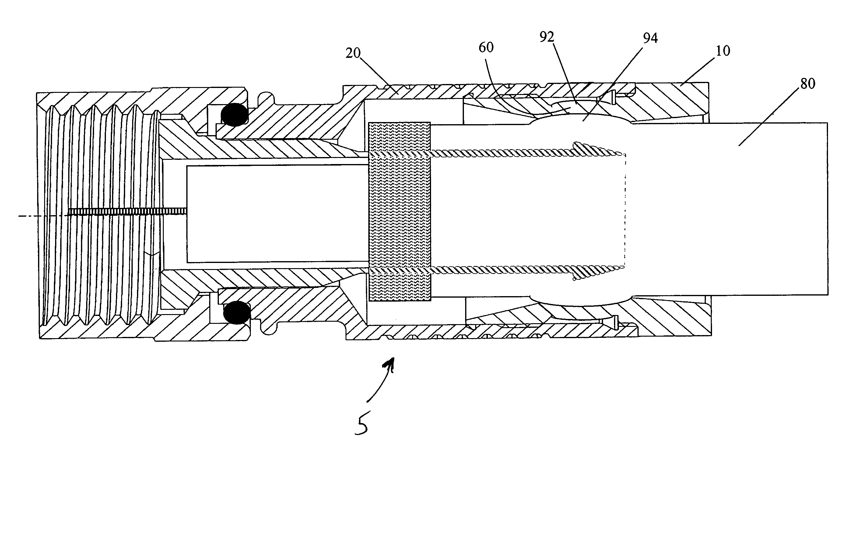 Coaxial cable connector with improved weather seal