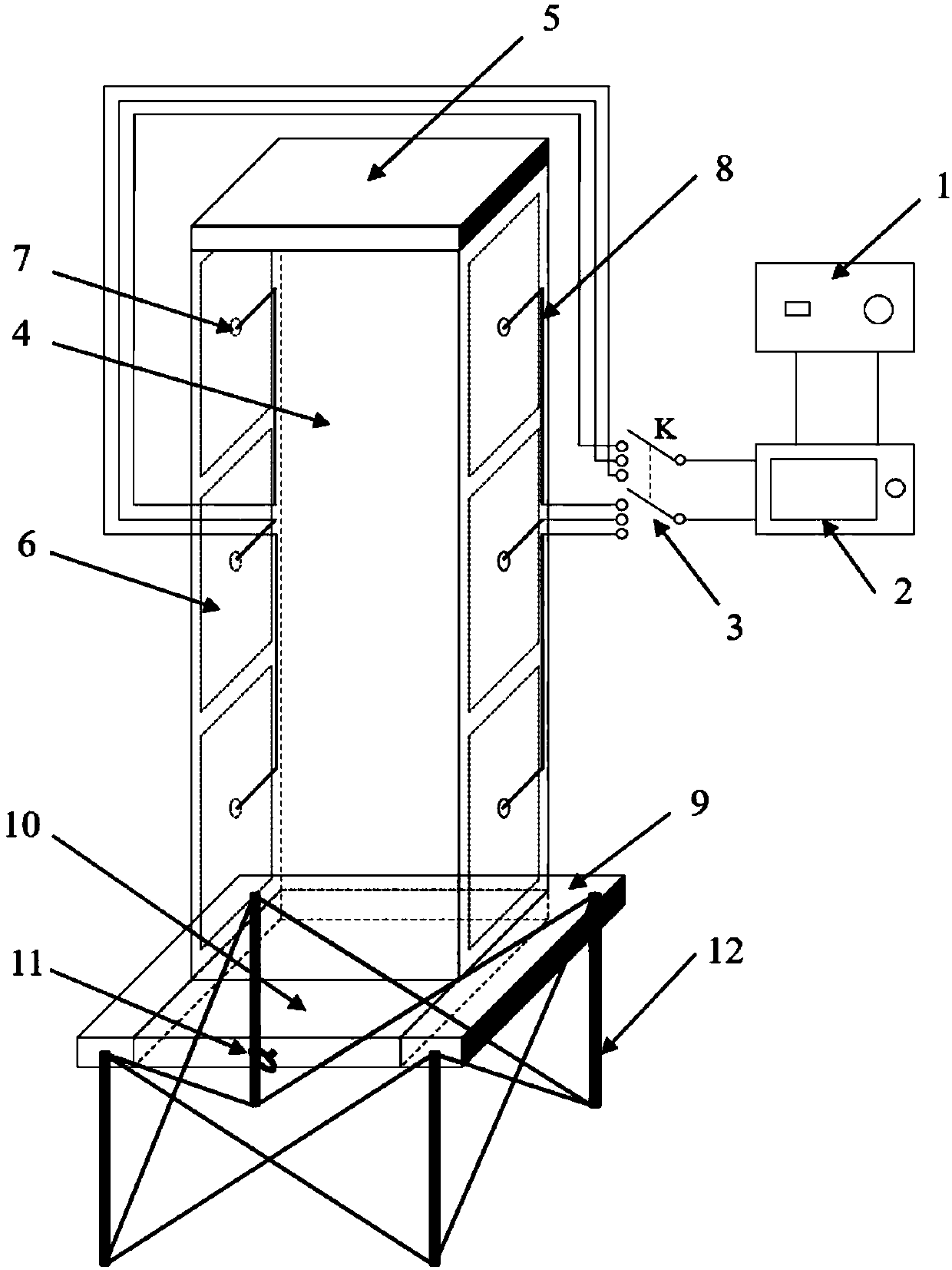 Fresh concrete segregation resistance testing device and method