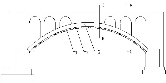 Reinforcing method of masonry arch bridge