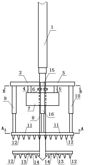 Implementation method for rhombus composite stirring pile forming machine