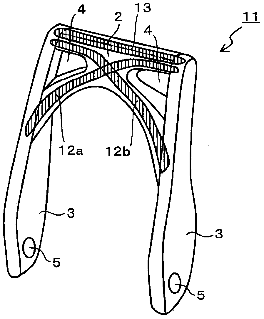Frame structure for backrest and method for manufacturing same