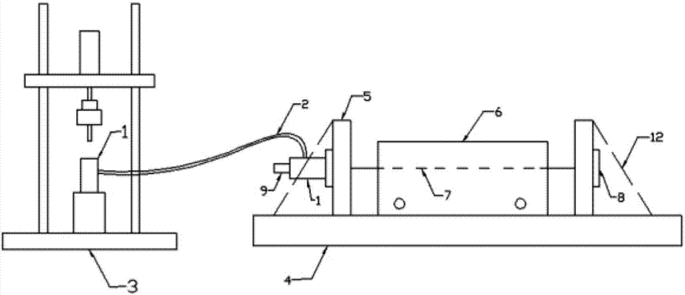 Test device for determining life of steel wire under coupling effect of corrosion and fatigue, and method thereof