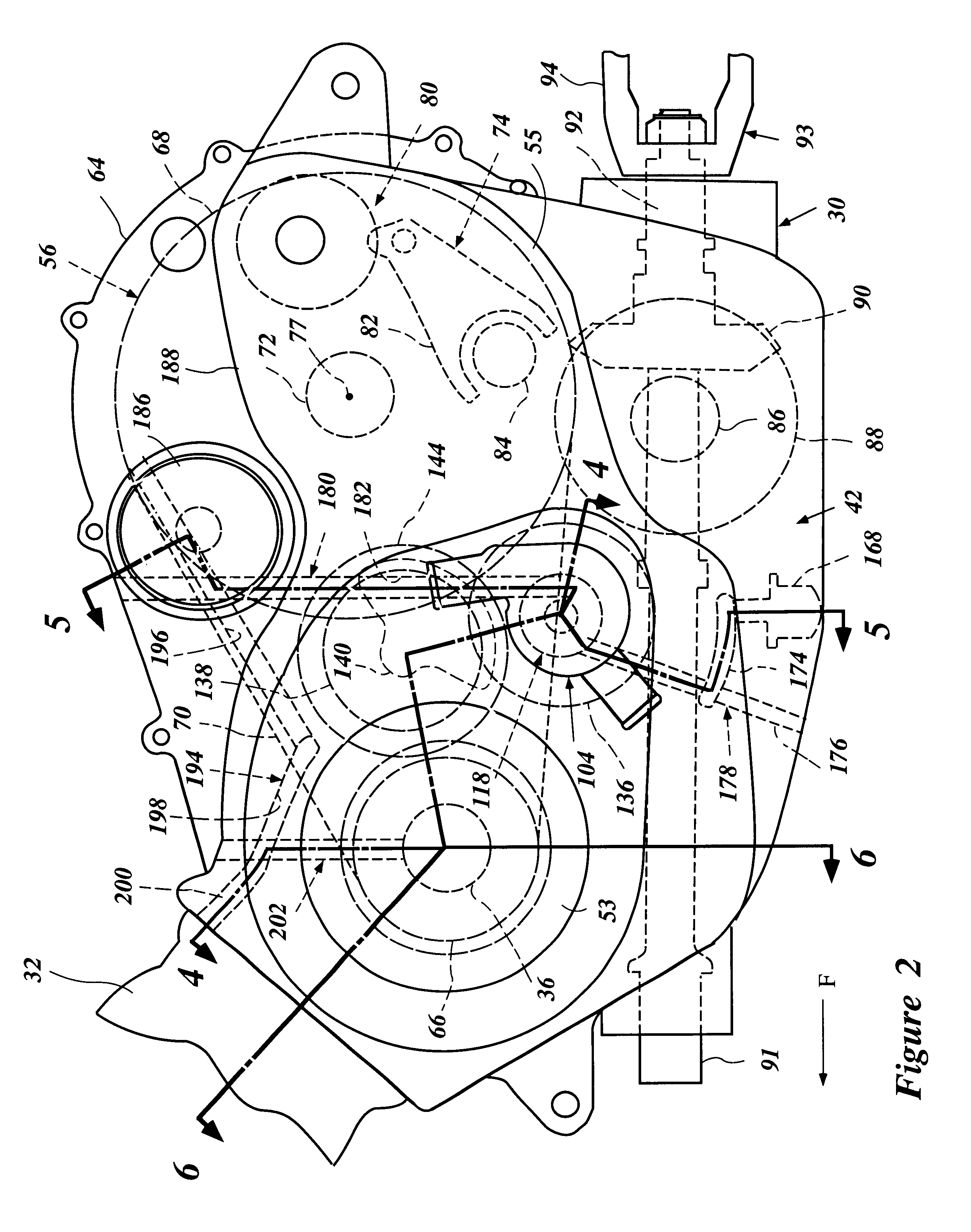Transmission and cooling arrangement for all terrain vehicle