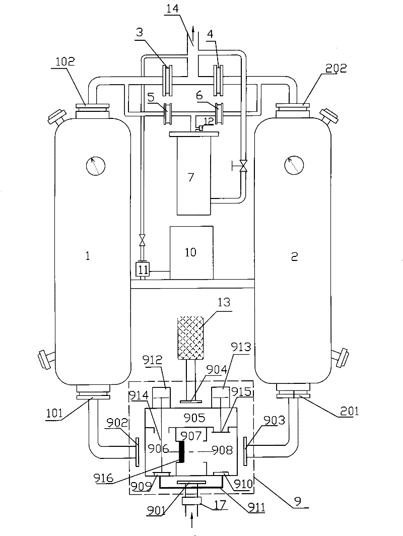 Adsorption type drier controller