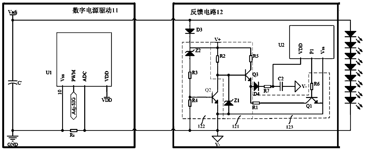 Power supply driver automatically matched with various specifications of light source loads, lamp and drive method