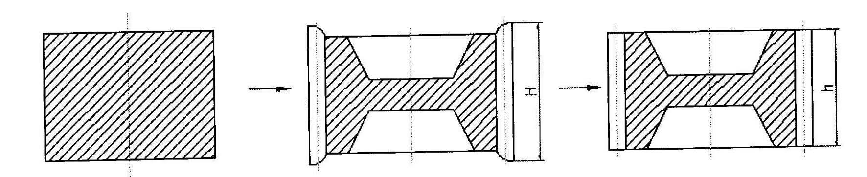 Cold precision forming device for asymmetric cylindrical gear