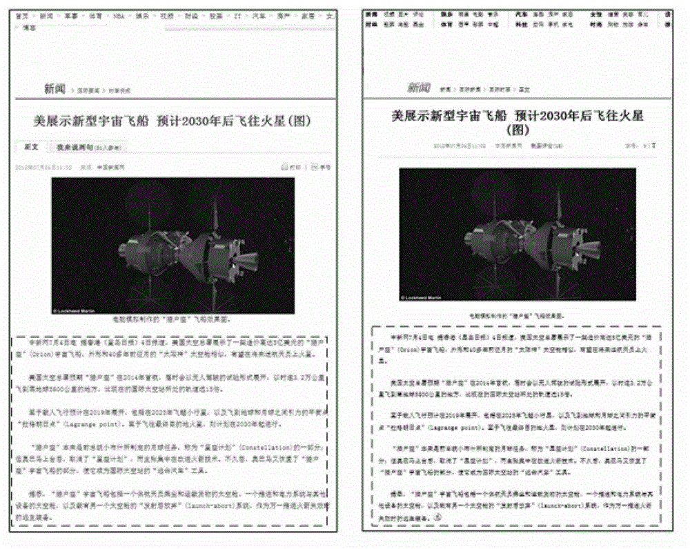 Chinese web page repeated document detection and filtration method based on full stop characteristic word string