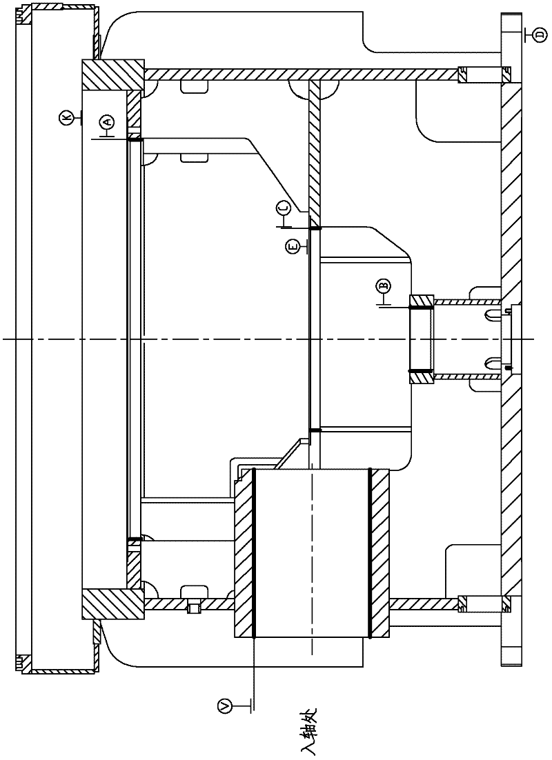 Machining method of perpendicularly intersected hole system of speed reducer body
