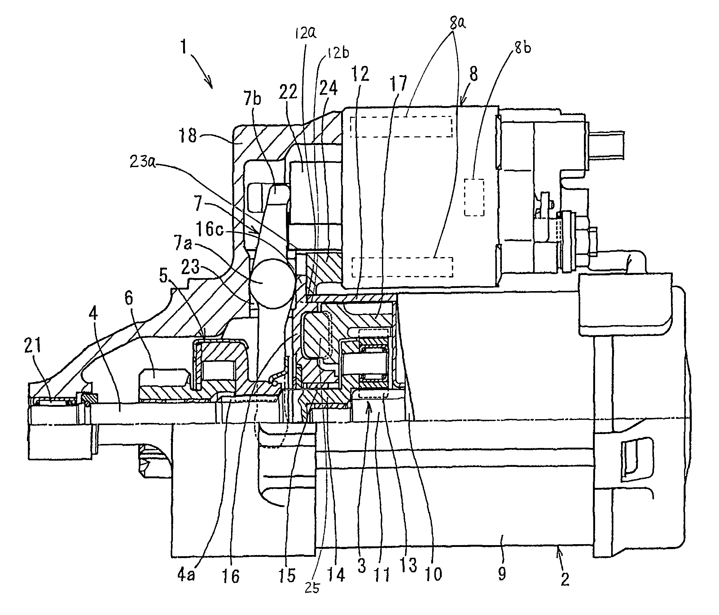 Starter with reliable fulcrum supporter supporting fulcrum portion of shift lever