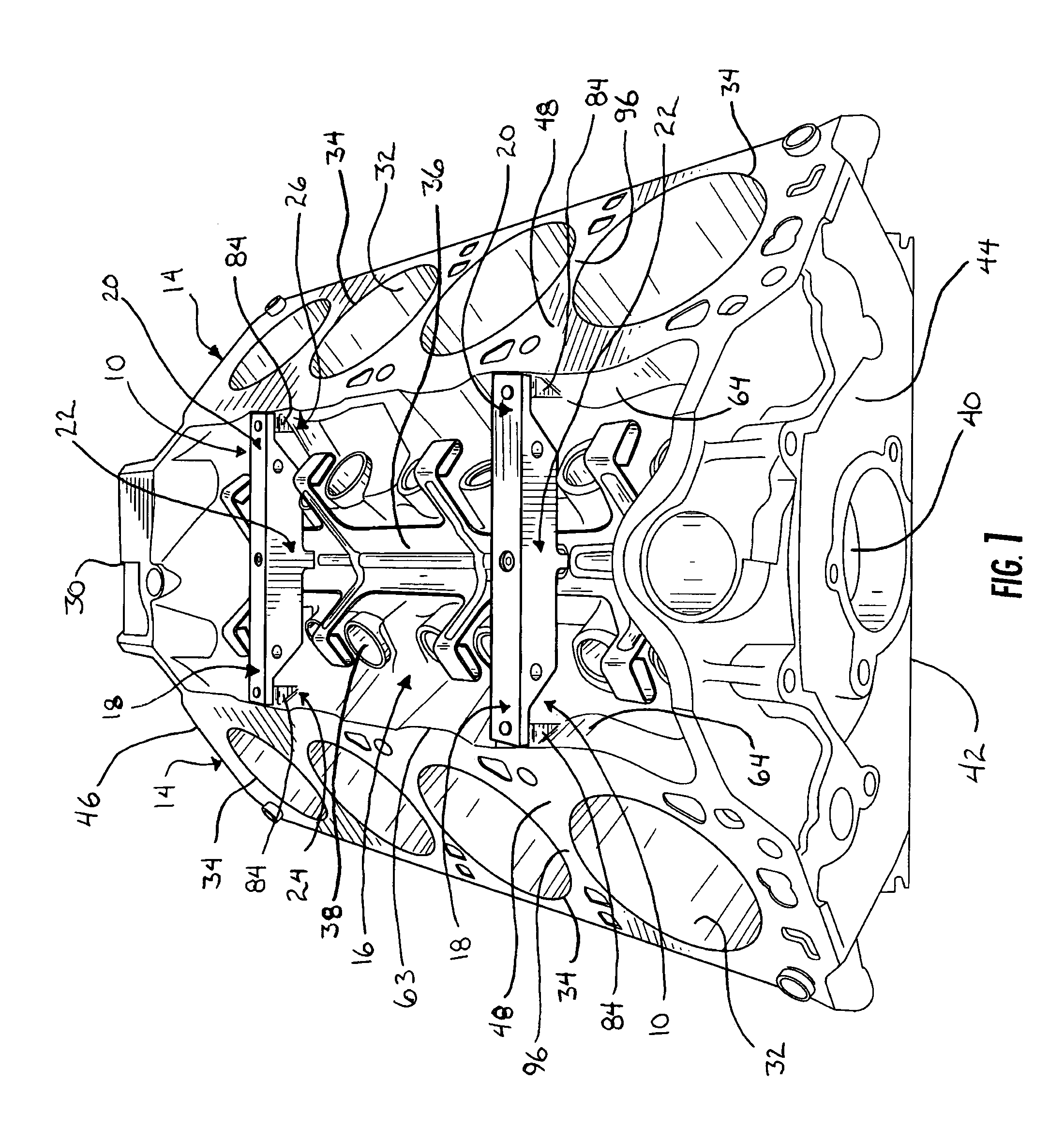 Engine block component brace