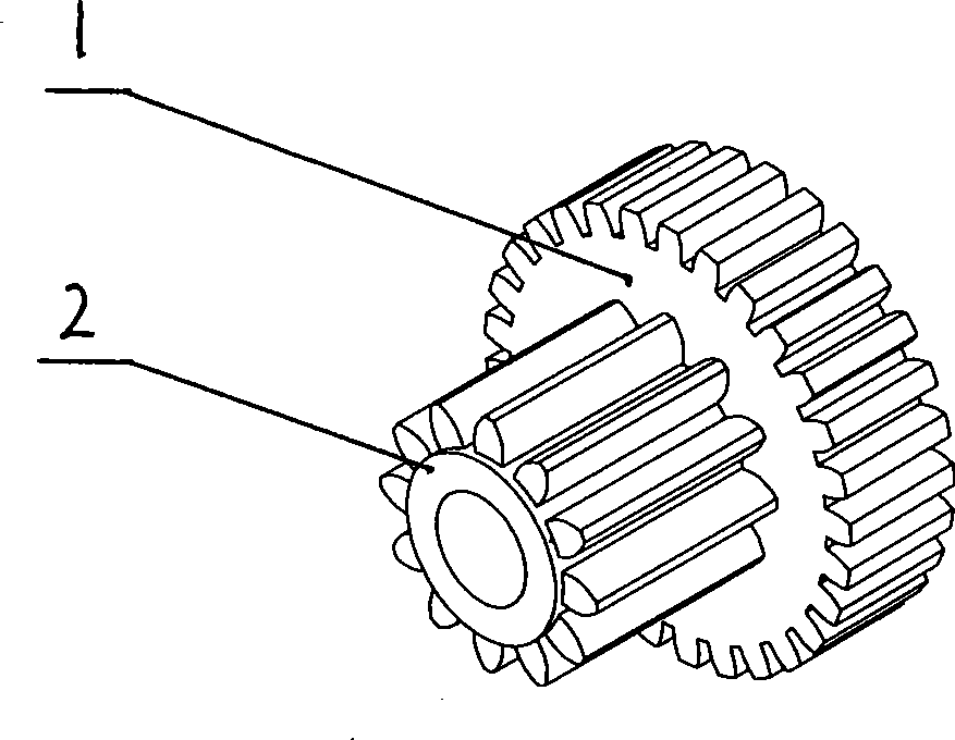 Production technique of combination type gear