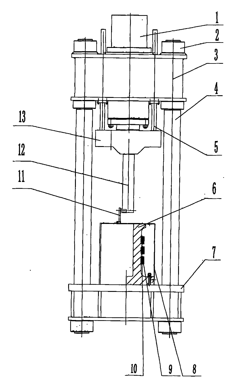 A lead extrusion hydraulic press