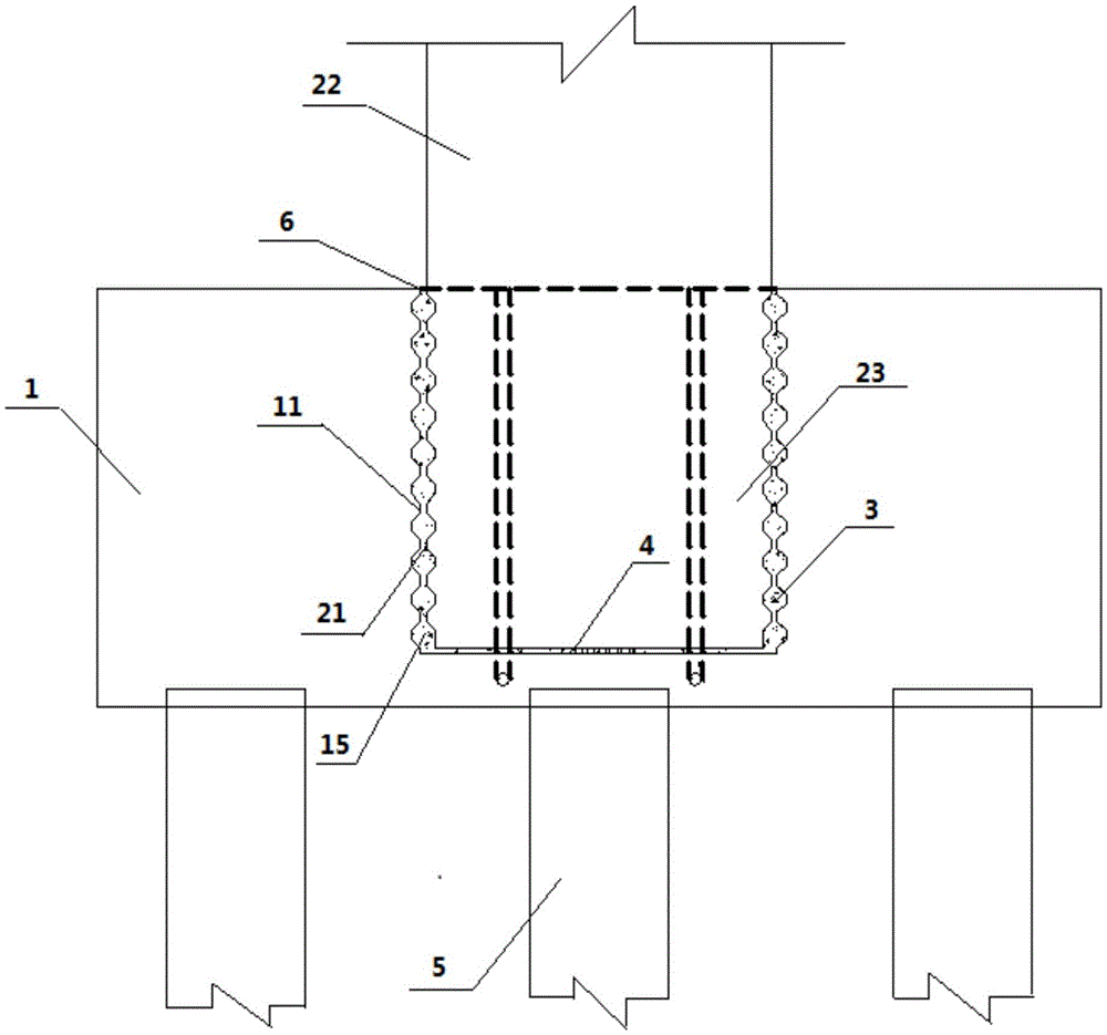 Socket and spigot joint type connection structure for bridge prefabricated pier stand column and bearing platform and splicing method of socket and spigot joint type connection structure