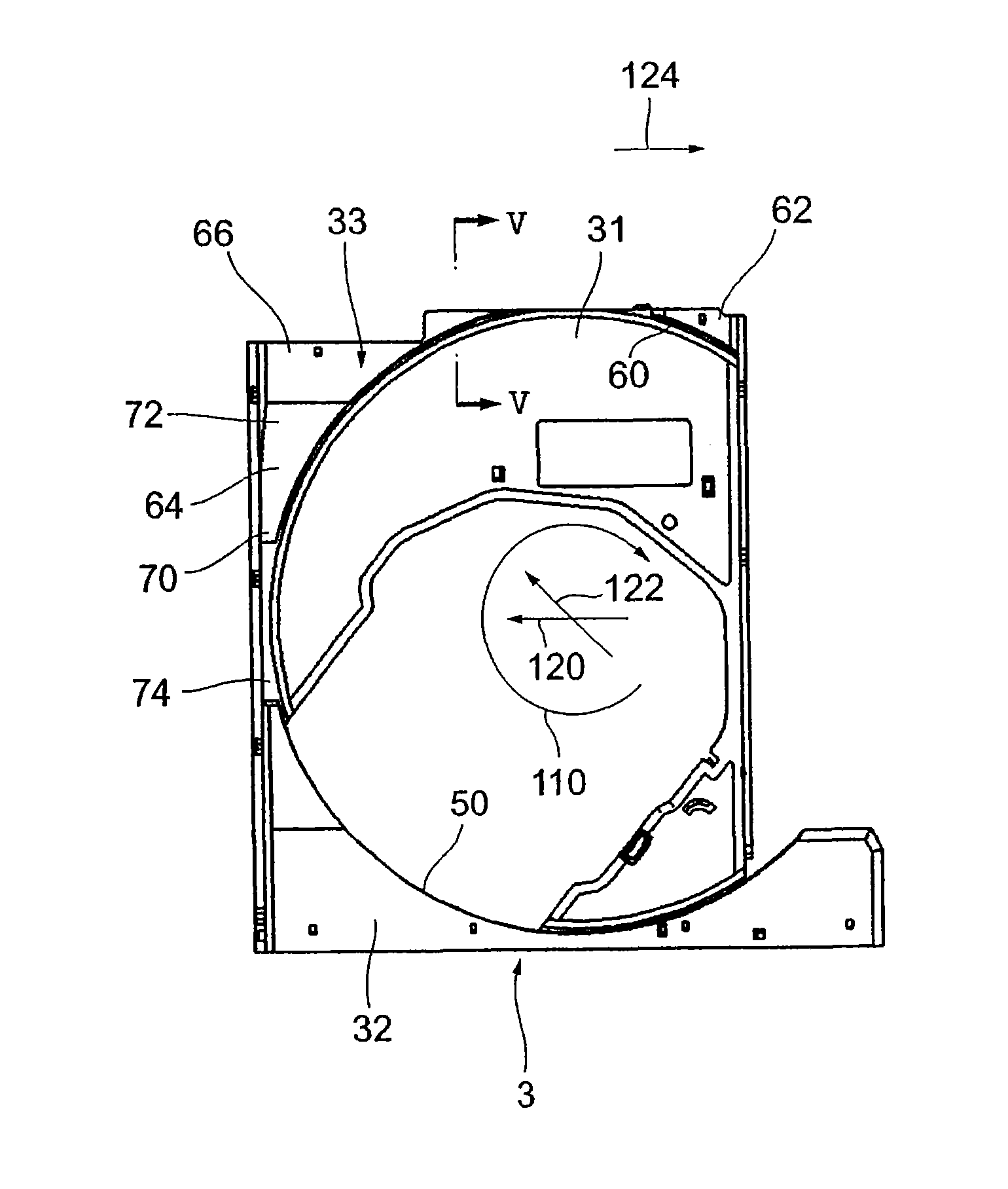 Tray of optical disk device and optical disk device including the same