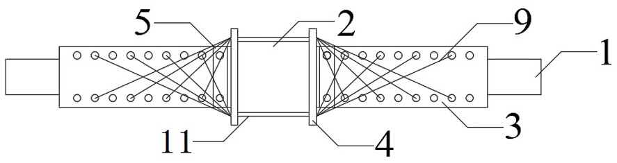 Reinforced concrete beam-column joint structure using prestressed steel strands for reinforcement and construction method therefor