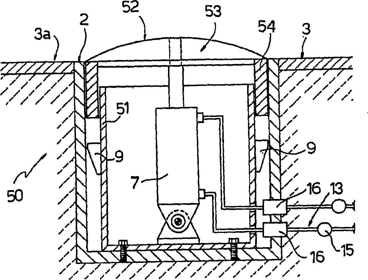 A fluid device for recovery of the kinetic energy of a vehicle